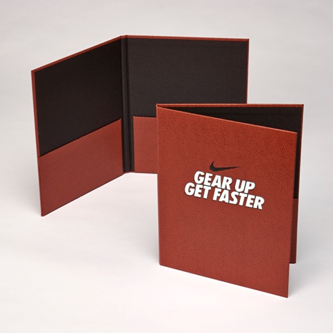 NIKE GEAR UP GET FASTER Custom Football Material Marketing Folder by Sneller